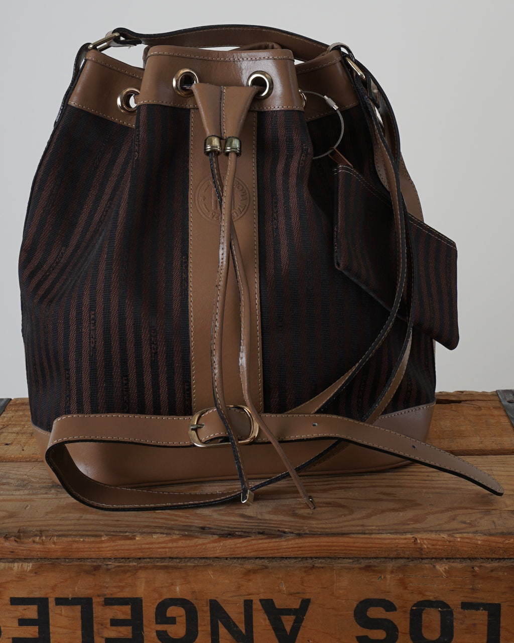 1980s Fendi Stripe Bucket Bag