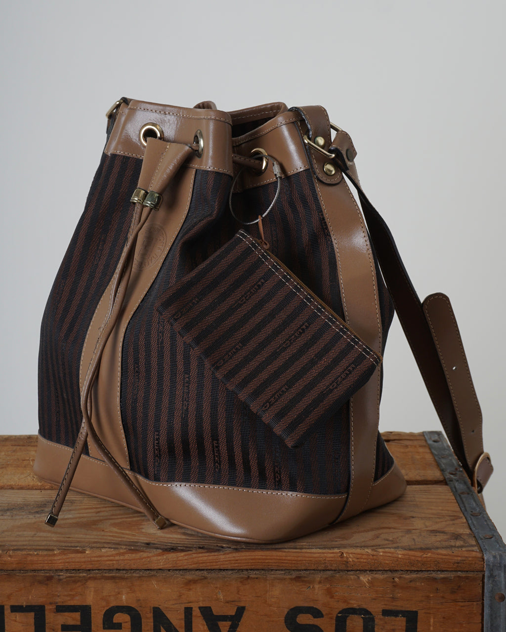 1980s Fendi Stripe Bucket Bag