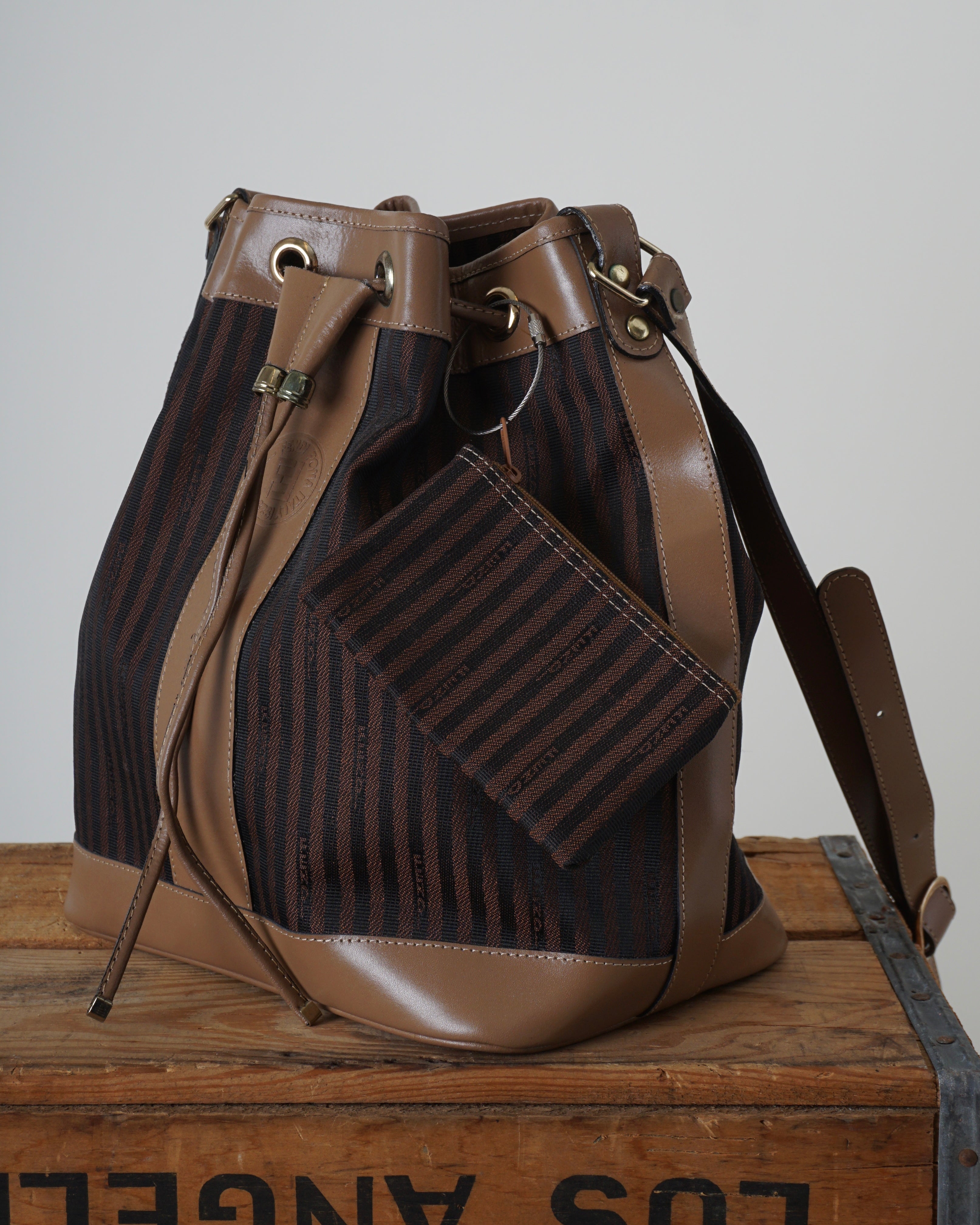 1980s Fendi Stripe Bucket Bag