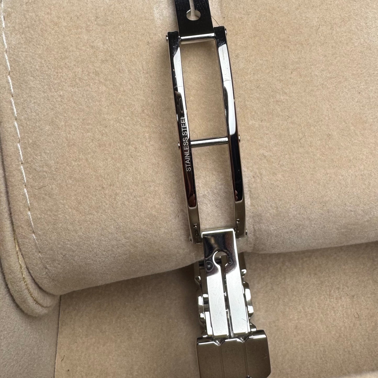 HERMES STAINLESS SILVER KELLY WATCH LINK BRACELET