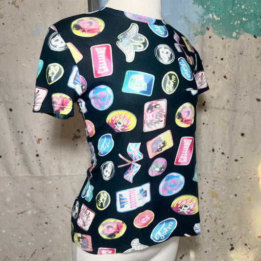 John Galliano All Over Patch Print Shirt