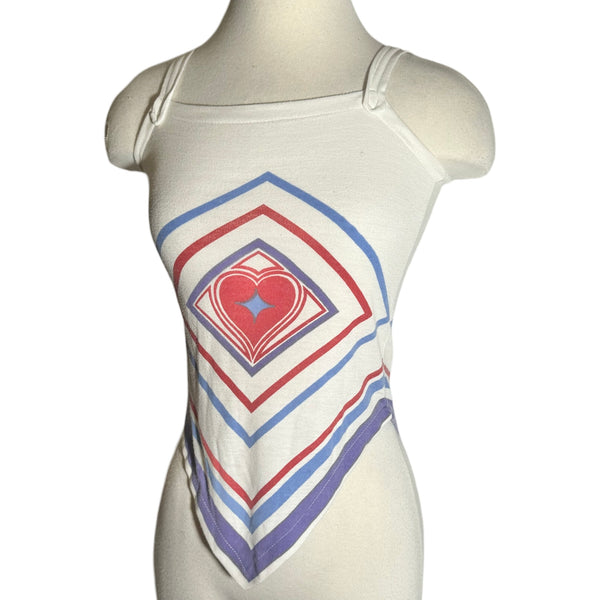 1970s Heart Chevron Tank