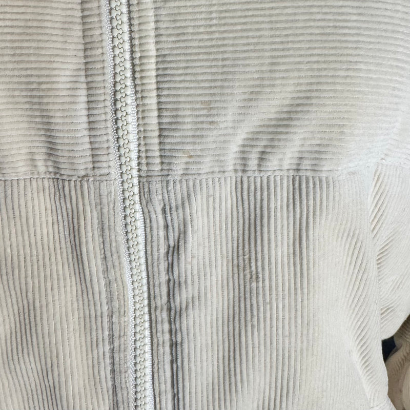 1970'S MONCLER CREAM DOWN CORDUROY PUFFER JACKET