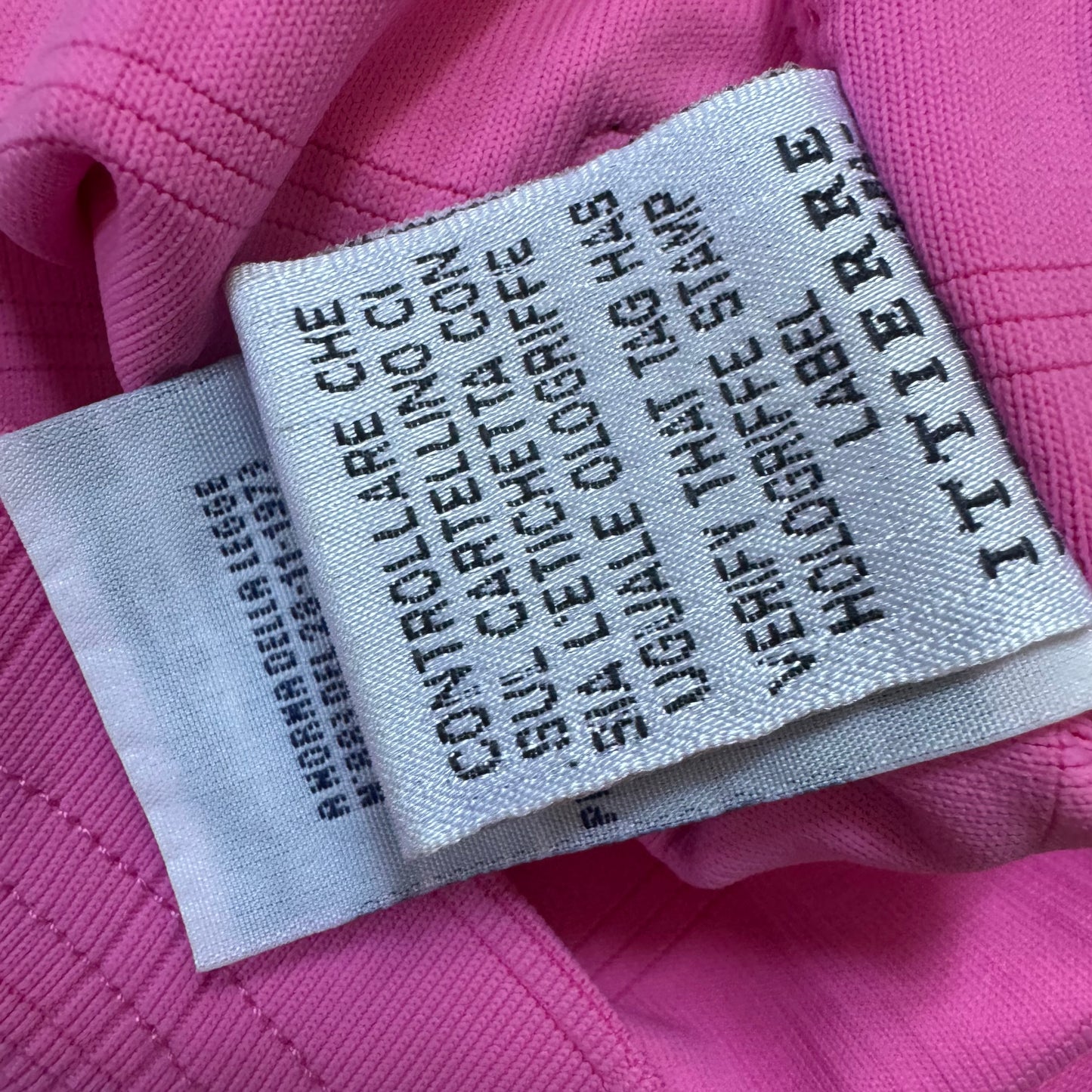 90s VERSACE JEANS COUTURE PINK MEDUSA HEAD RIBBED HALF ZIP TANK S