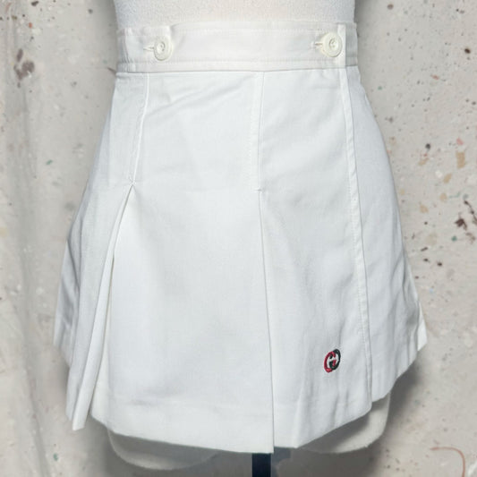 GUCCI 1984 WHITE PLEATED TENNIS SKIRT GUCCI SPORT