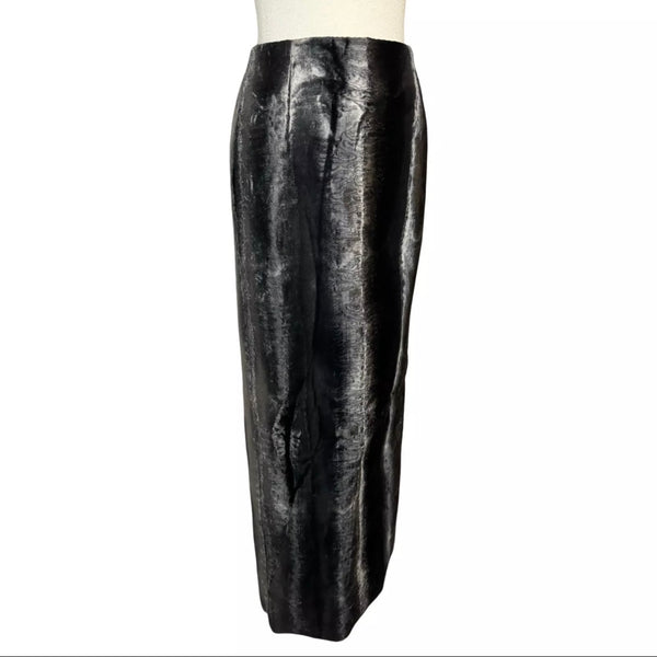 2000s DSQUARED2 FAUX FUR MAXI PENCIL SKIRT