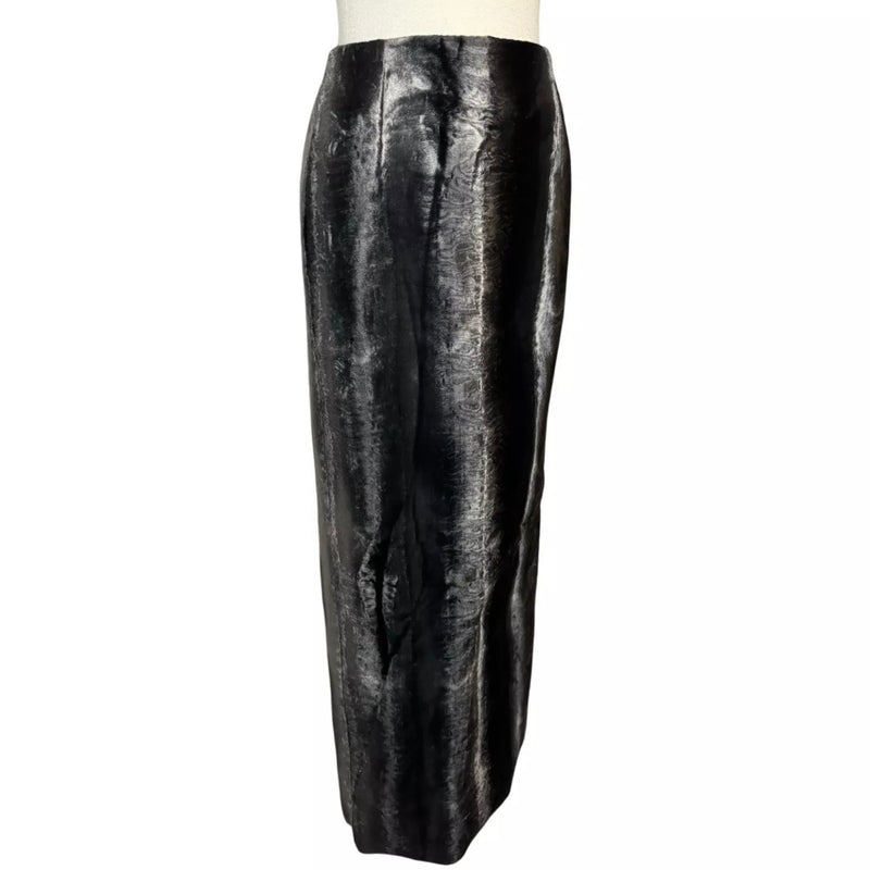 2000s DSQUARED2 FAUX FUR MAXI PENCIL SKIRT