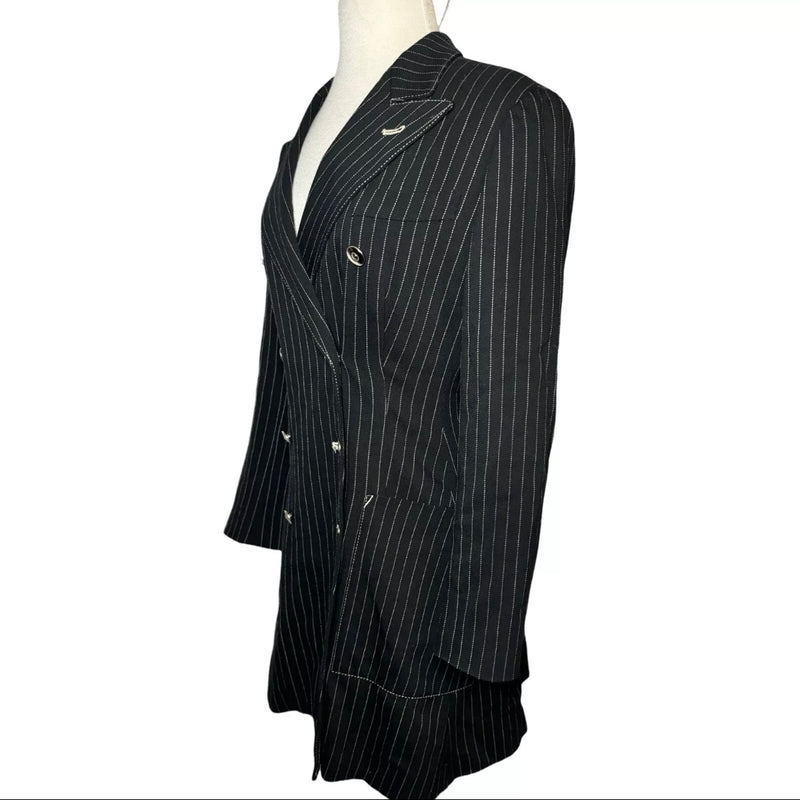 90s JEAN PAUL GAULTIER JUNIOR PINSTRIPE DOUBLE BREASTED BLAZER DRESS