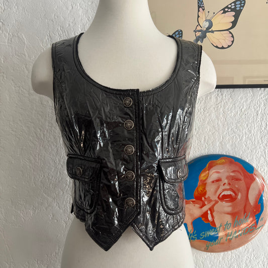 1990s Moschino Jeans Pvc Vest
