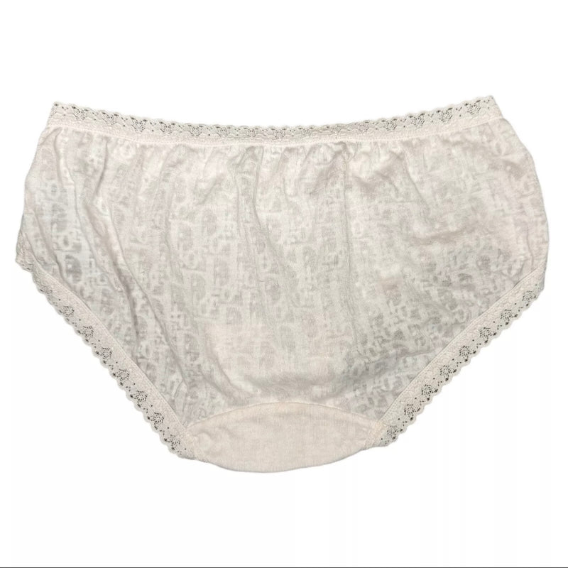 BNWT PINK CHRISTIAN DIOR TROTTER MONOGRAM LACE UNDERWEAR M