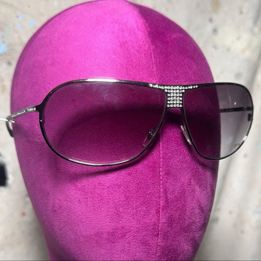 CHRISTIAN DIOR GALLIANO ERA HARD DIOR 1 CRYSTAL AVIATOR SUNGLASSES