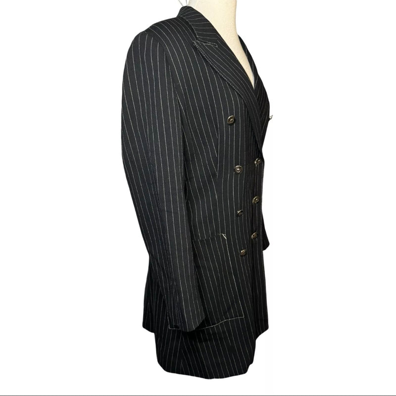 90s JEAN PAUL GAULTIER JUNIOR PINSTRIPE DOUBLE BREASTED BLAZER DRESS