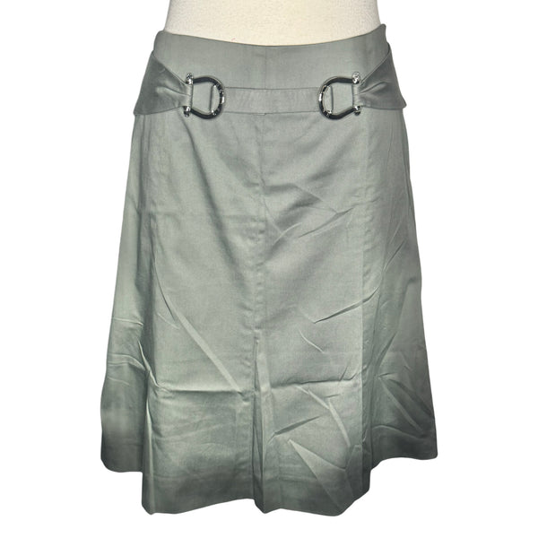 2000s CELINE BY PHOEBE PHILO A LINE LOGO BUCKLE SKIRT