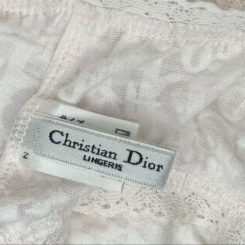 BNWT PINK CHRISTIAN DIOR TROTTER MONOGRAM LACE UNDERWEAR M