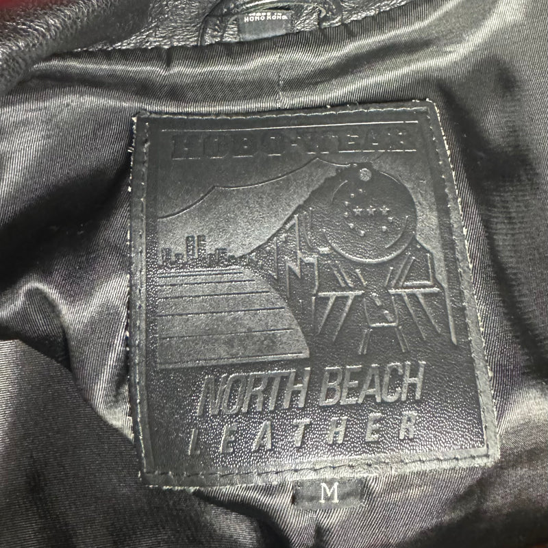 1990s HOBO MICHAEL HOBAN NORTH BEACH LEATHER RACING JACKET