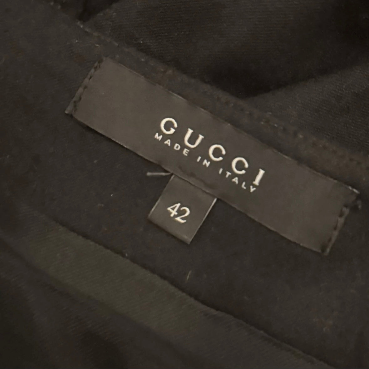 2008 GUCCI SIDE LACING HIPS BUTTON SKIRT BY FRIDA GIANNINI BLACK WOOL 42