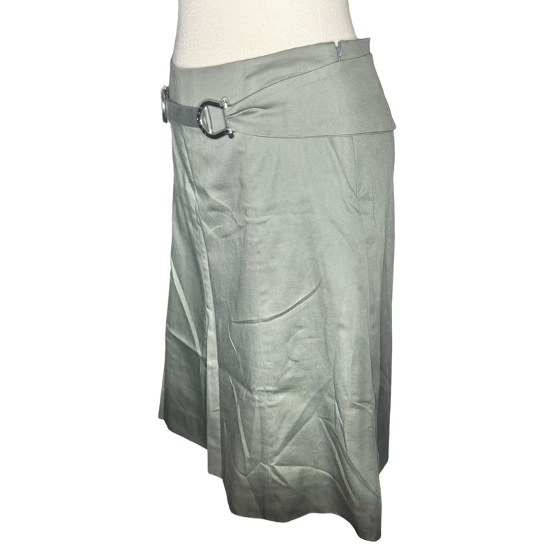 2000s CELINE BY PHOEBE PHILO A LINE LOGO BUCKLE SKIRT