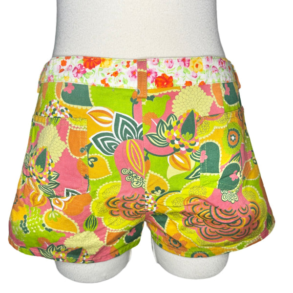 2000s DOLCE & GABBANA D&G HIPPIE PRINTED FLORAL SHORTS