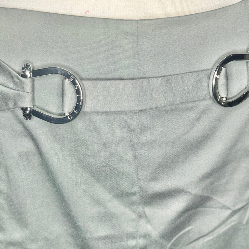 2000s CELINE BY PHOEBE PHILO A LINE LOGO BUCKLE SKIRT