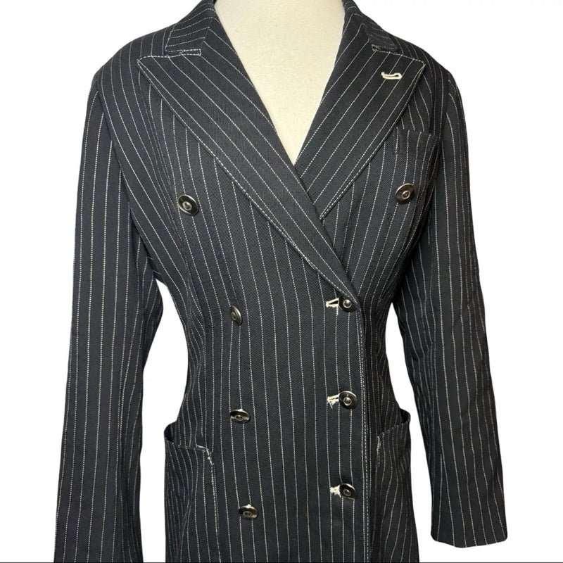 90s JEAN PAUL GAULTIER JUNIOR PINSTRIPE DOUBLE BREASTED BLAZER DRESS