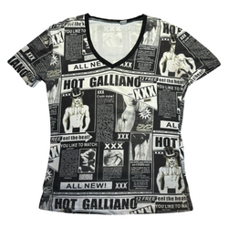 GALLIANO XXX NEWSPRINT FLYER SHIRT