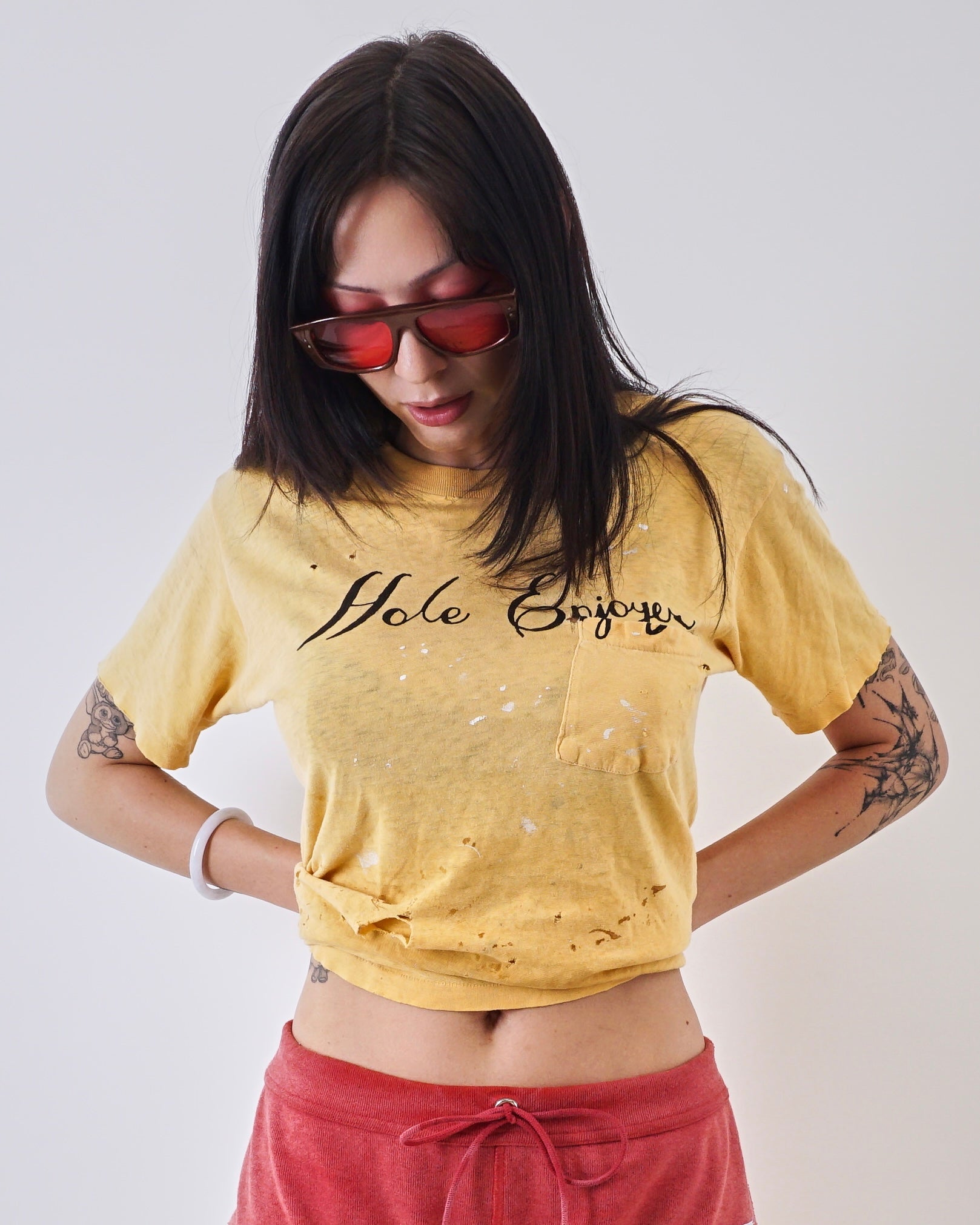 Yellow Hole Enjoyer Pocket Tee