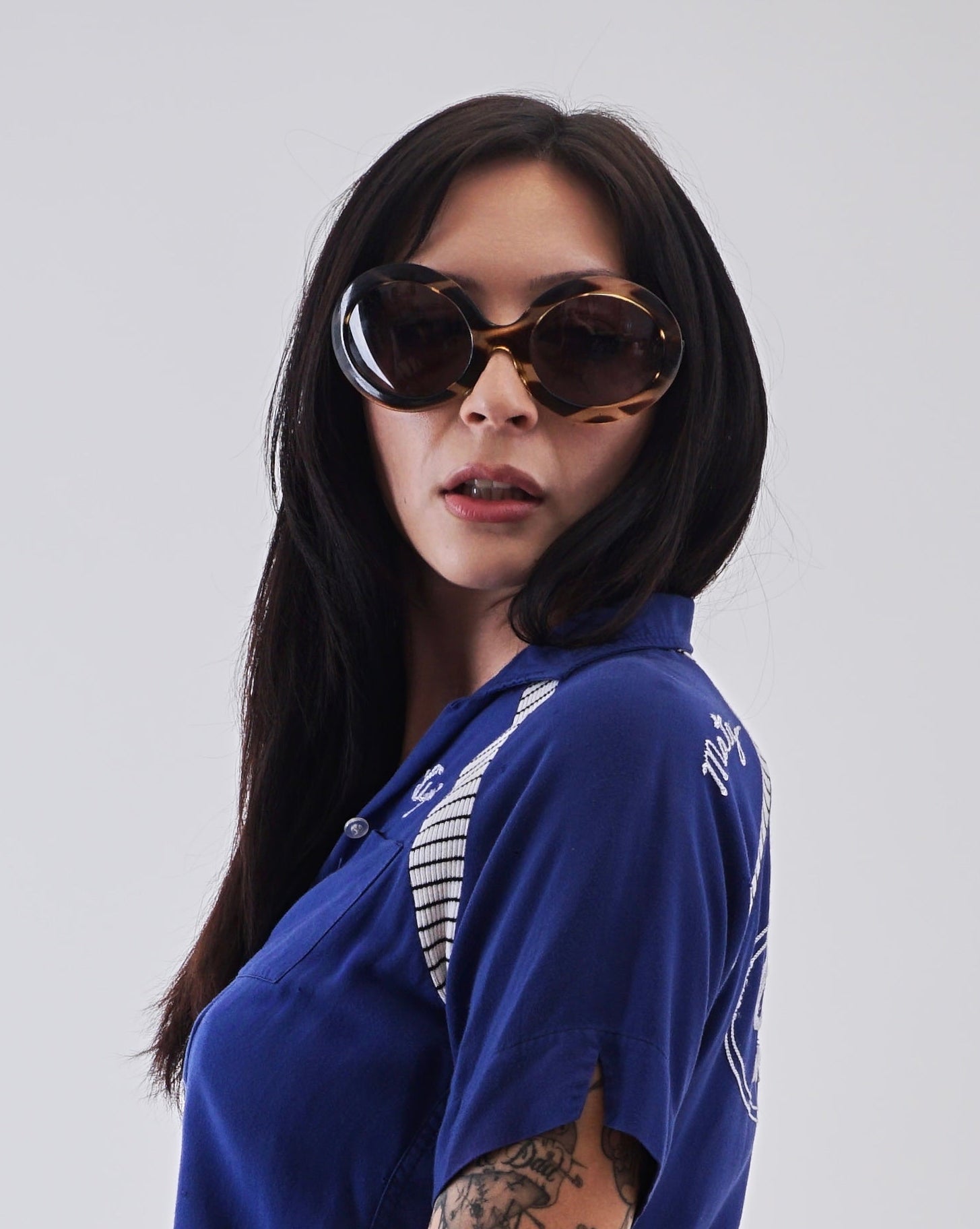 1960's Large Oval Tortoise Sunglasses