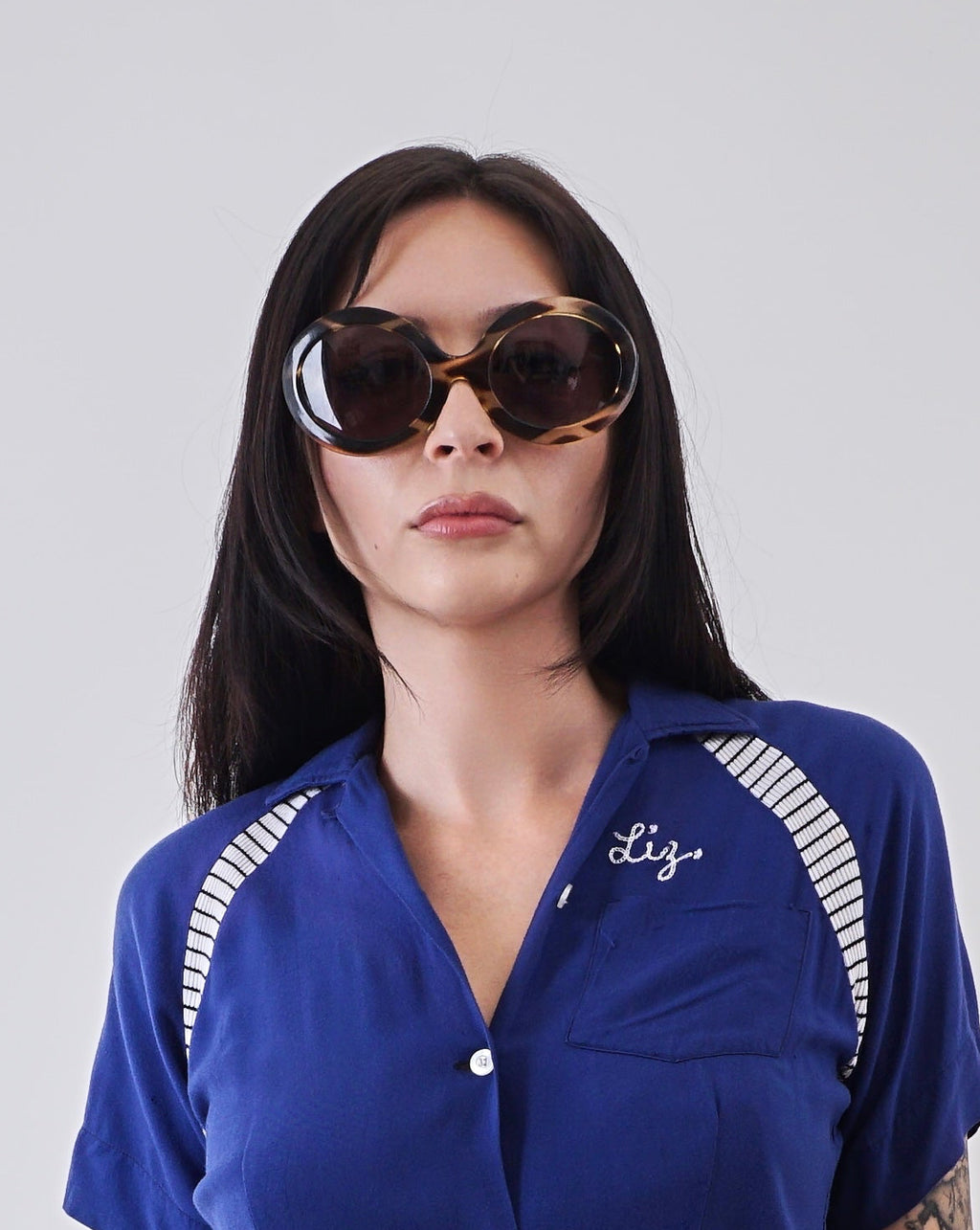 1960's Large Oval Tortoise Sunglasses