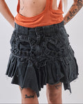 90's Gray Raver Jet Lag Cargo Skirt