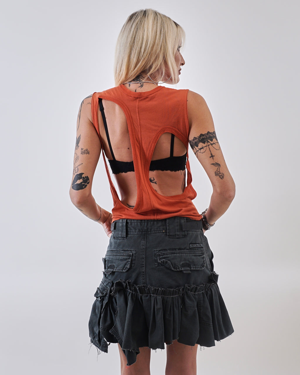 Rick Owens Orange Membrane Tank