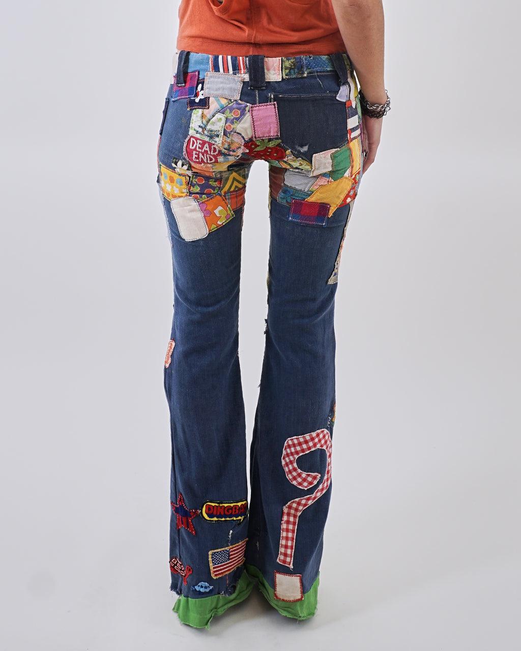 1970s Low Rise Patchwork Pants