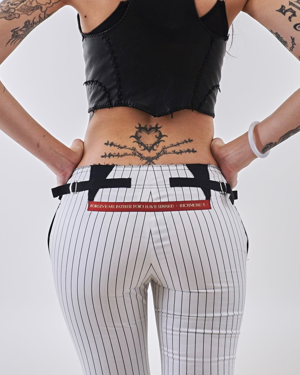 Richmond White Striped Pants