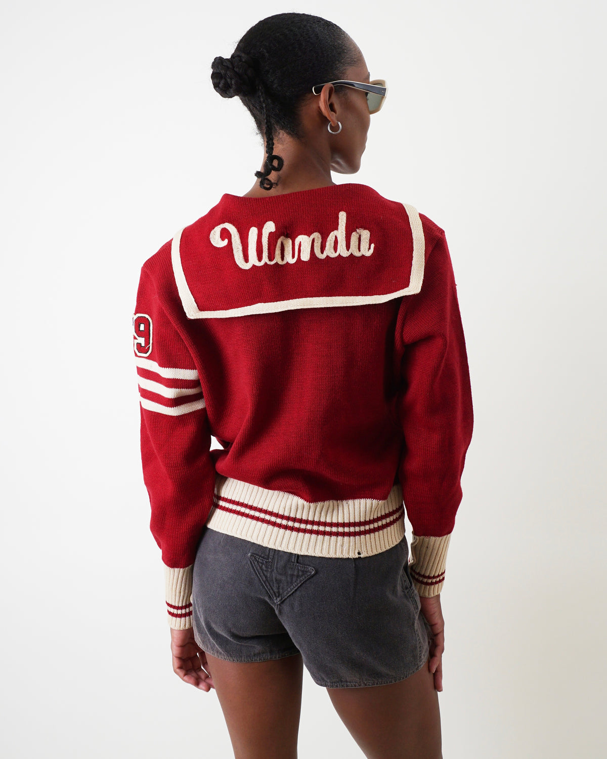 1950s Wanda Wool Cheerleader Sweater
