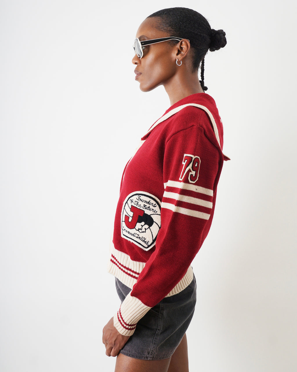 1950s Wanda Wool Cheerleader Sweater