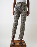 1990s Versace Gold Denim Houndstooth Pants