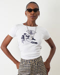 1970s Leather Daddy Koln Germany Euro Flocked Tee