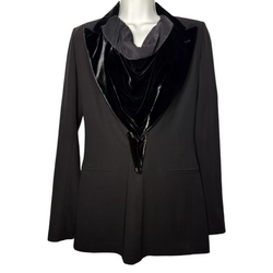 JEAN PAUL GAULTIER FEMME VELVET COLLAR BLAZER TOP