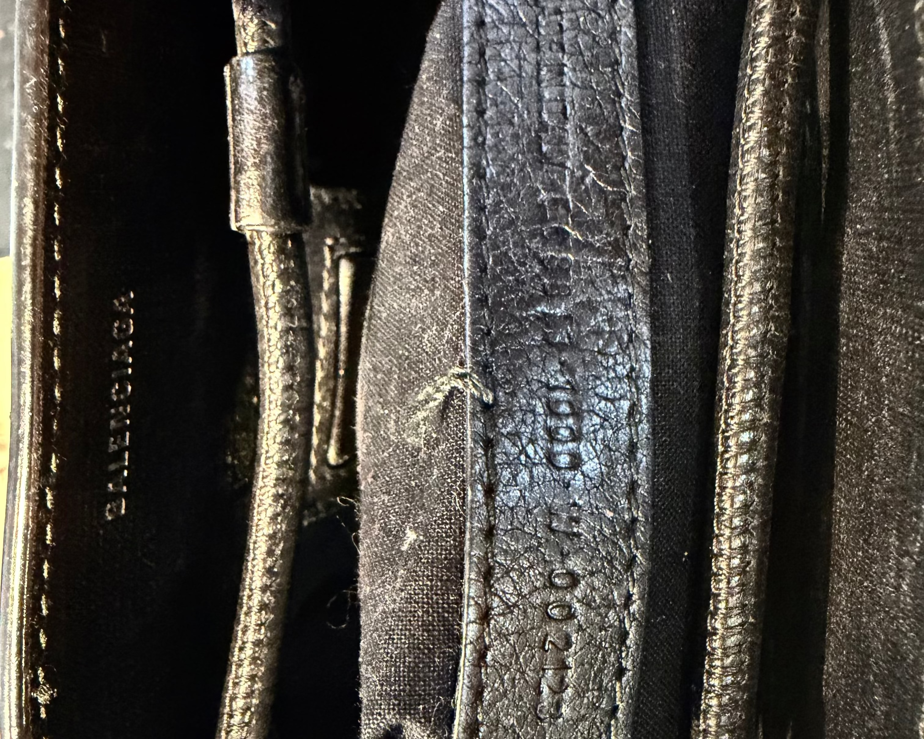Balenciaga Logo Leather Shopper Tote