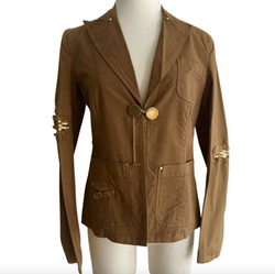 MOSCHINO CARGO MILITARY SEQUIN BLAZER