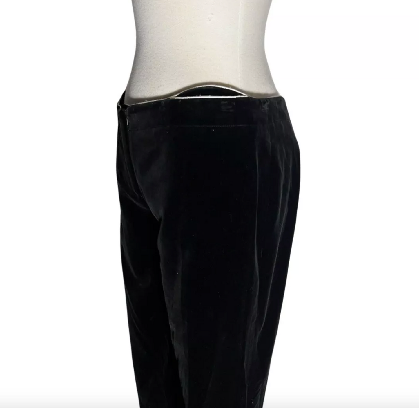 ALEXANDER MCQUEEN VELVET & SILK PIPING CROPPED CAPRI PANTS