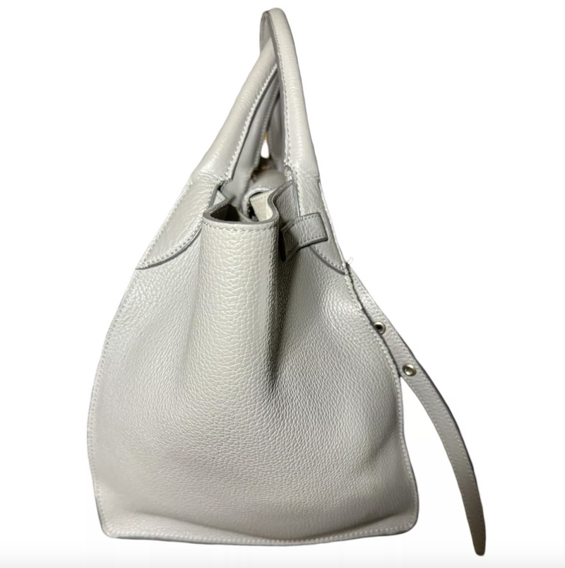 Celine Small Big Bag In Grey Calfskin Leather