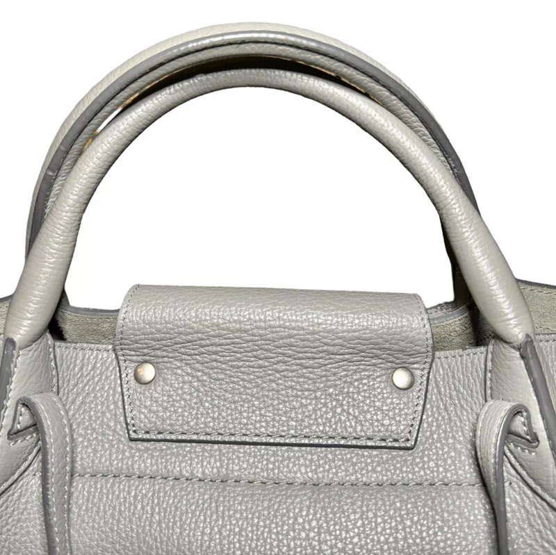 Celine Small Big Bag In Grey Calfskin Leather