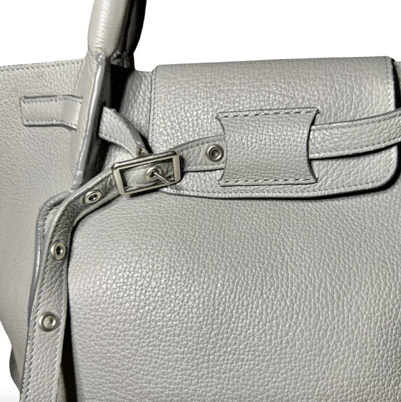 Celine Small Big Bag In Grey Calfskin Leather