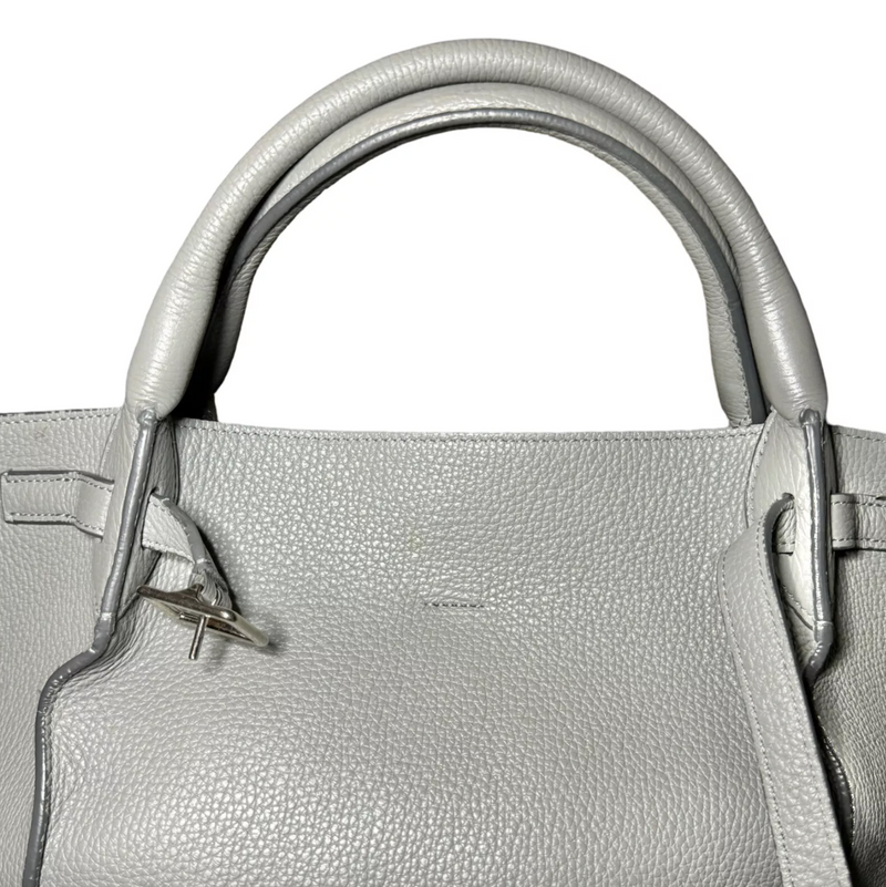 Celine Small Big Bag In Grey Calfskin Leather