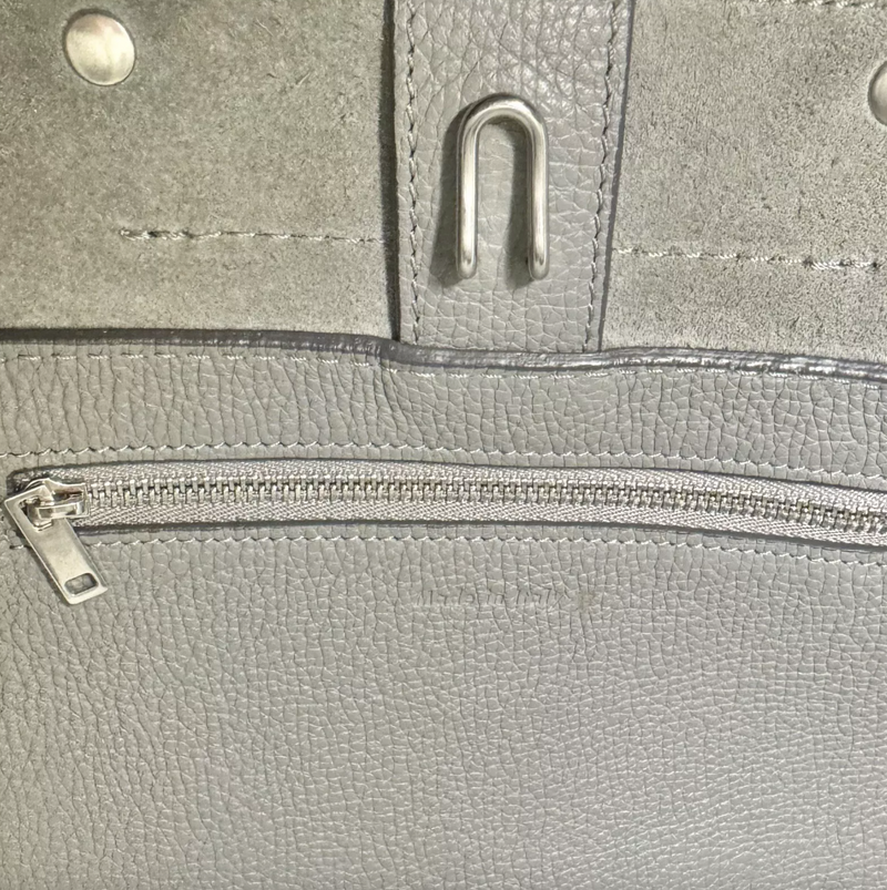 Celine Small Big Bag In Grey Calfskin Leather