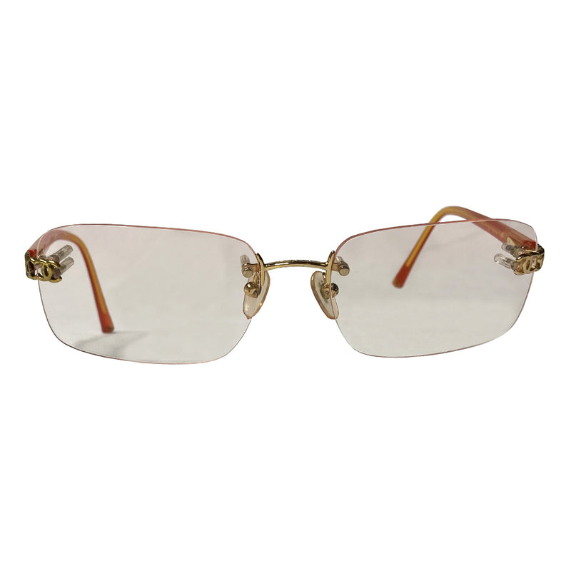 Chanel Triple CC Logo Frameless Lens Sunglasses