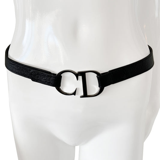 Christian Dior CD Logo Leather Belt