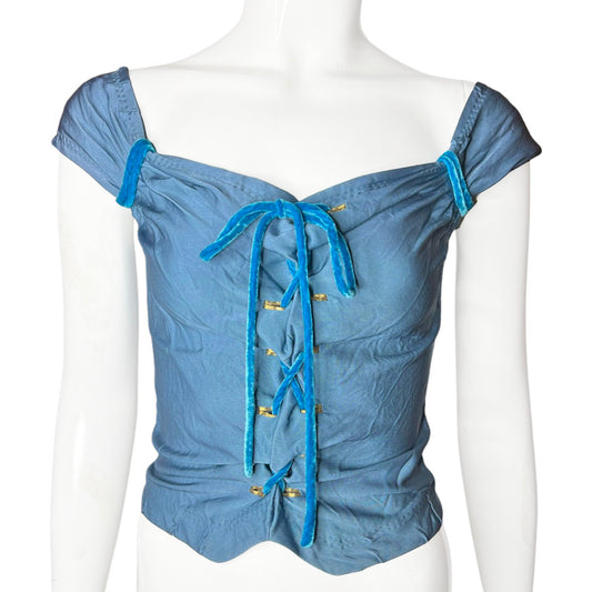 Louis Vuitton Blue Corset Top - 36