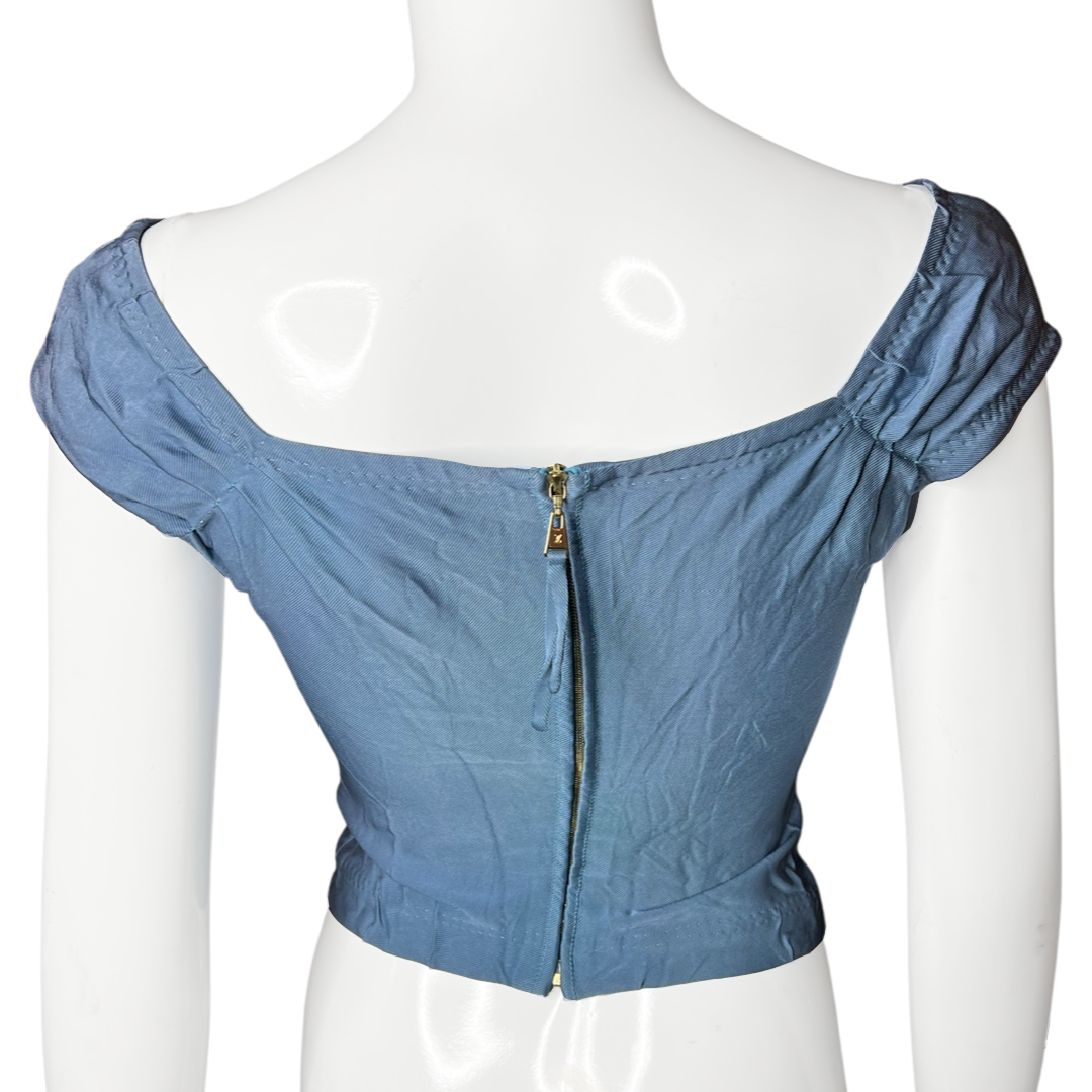 Louis Vuitton Blue Corset Top - 36