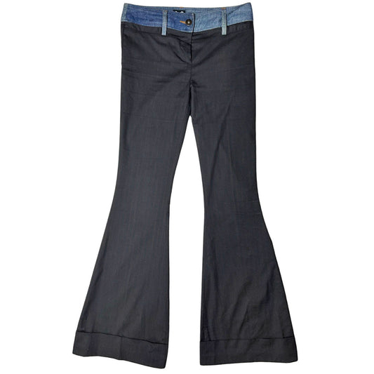 Dolce & Gabbana Denim Pinstripe Flare Trousers - 24